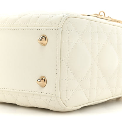 Christian Dior Lambskin Cannage Small My ABCDior Lady Dior White 8 of 14