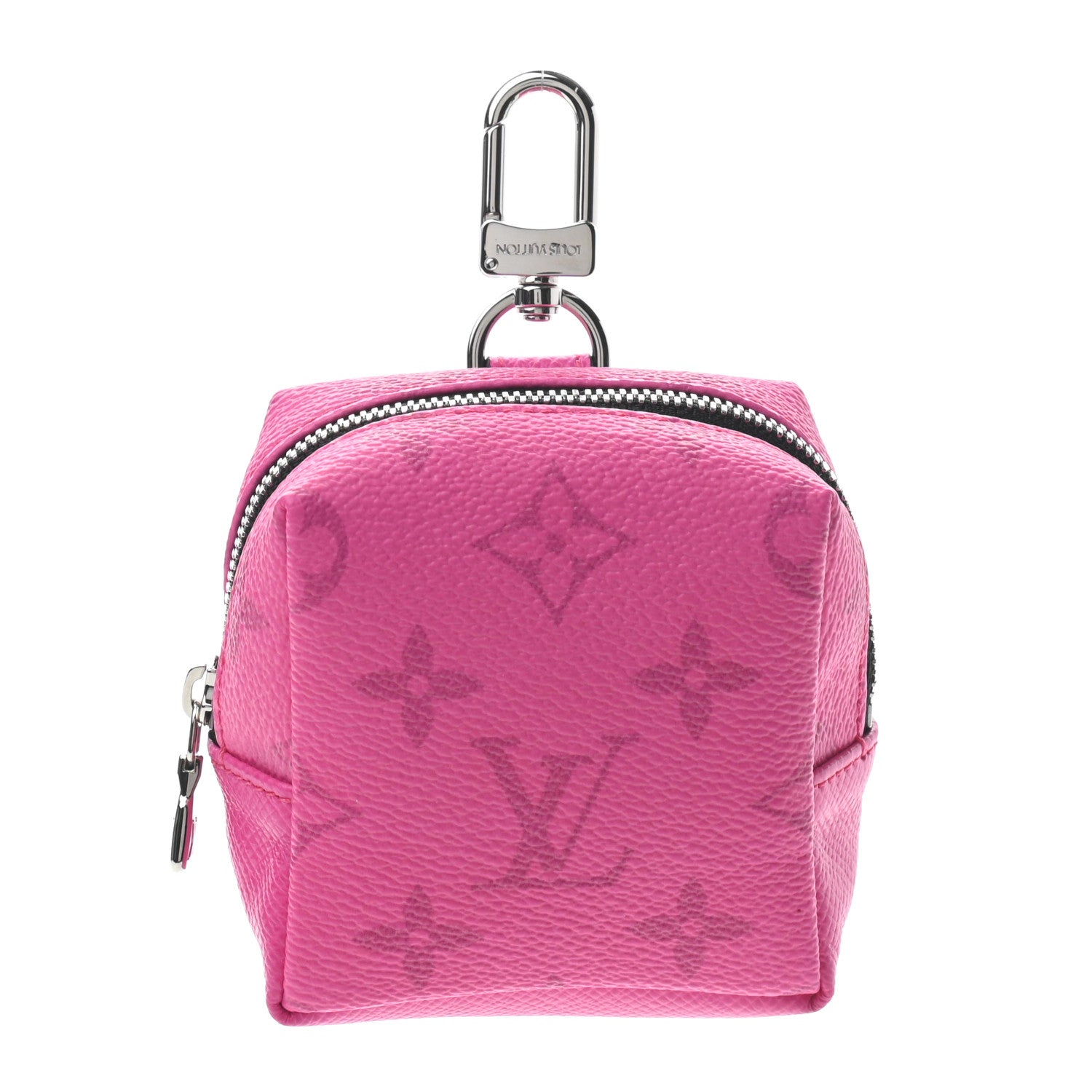 Louis Vuitton Taigarama Box Pouch Bag Charm Key Ring Fuchsia 1 of 6