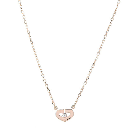 Cartier 18K Pink Gold Diamond XS Hearts and Symbols Necklace 1 of 4