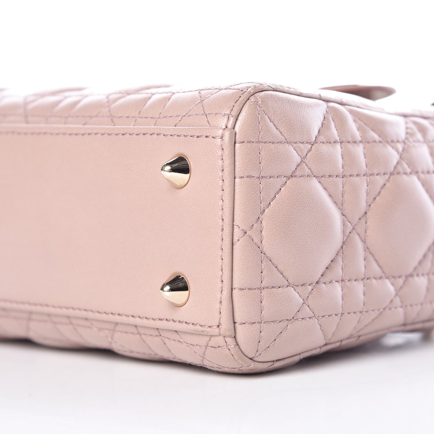 Lambskin Cannage Small Lucky Badges My Lady Dior Taupe