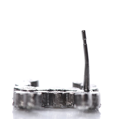 Chanel Crystal CC Earrings Silver 4 of 6