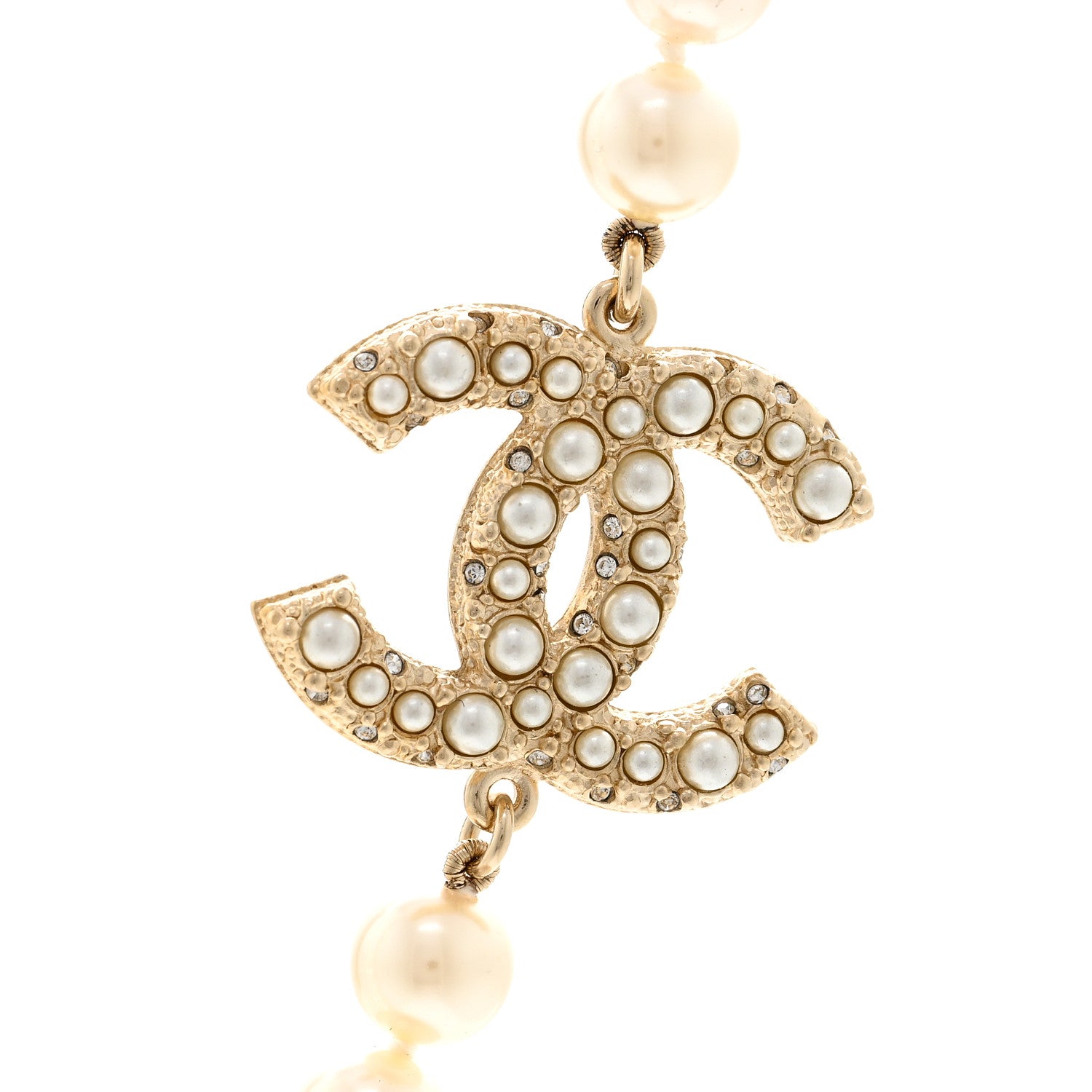 Chanel Pearl CC 100th Anniversary Necklace Light Gold 4 of 6