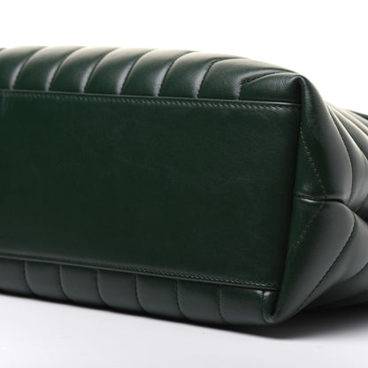 Saint Laurent Calfskin Y Quilted Monogram Medium Loulou Chain Satchel Olive 7 of 20