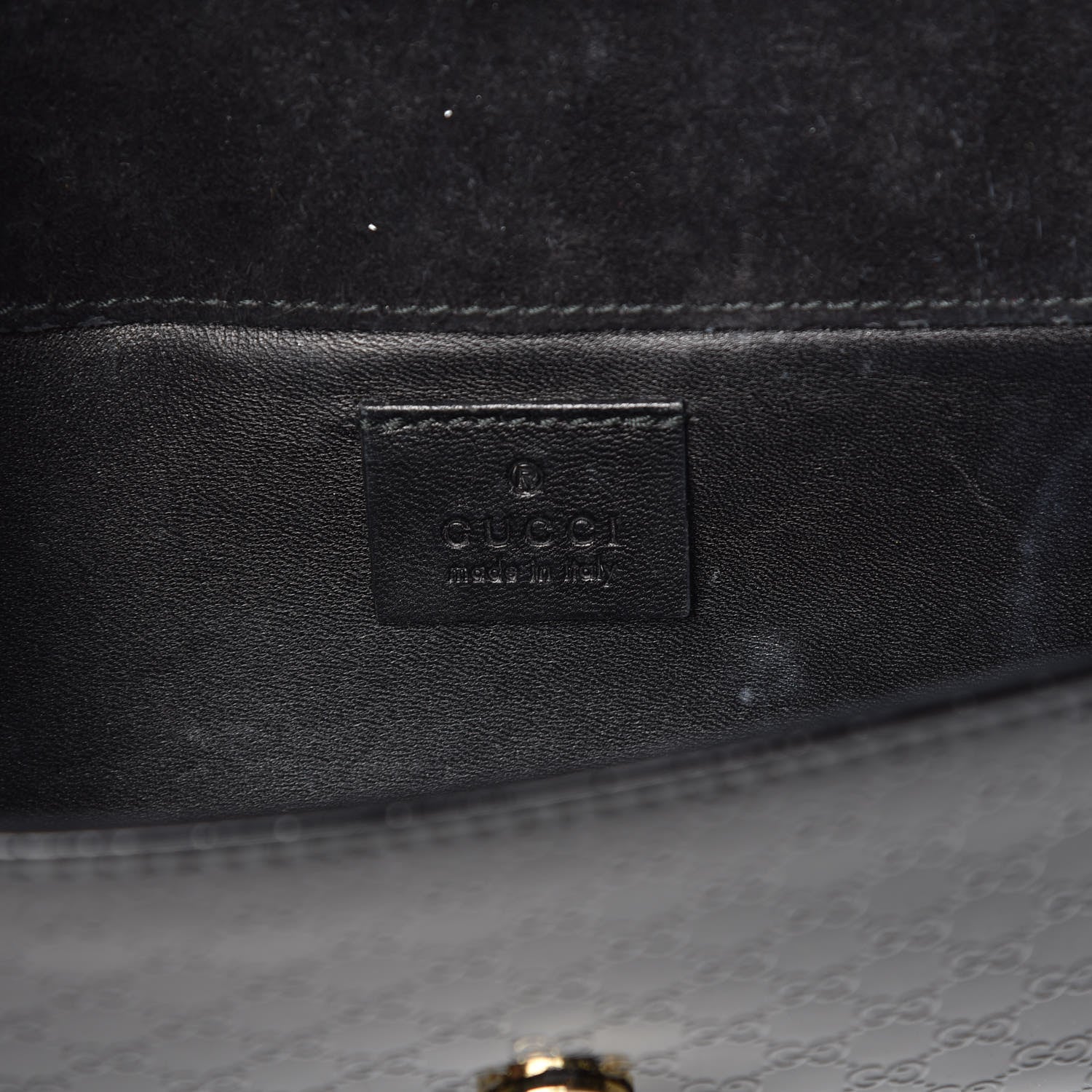 Gucci Patent Microguccissima Small Broadway Clutch Black 6 of 10