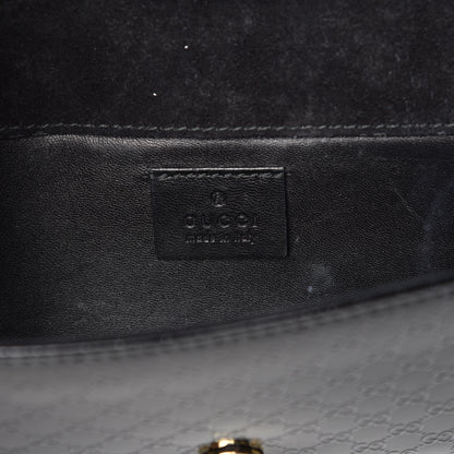 Gucci Patent Microguccissima Small Broadway Clutch Black 6 of 10