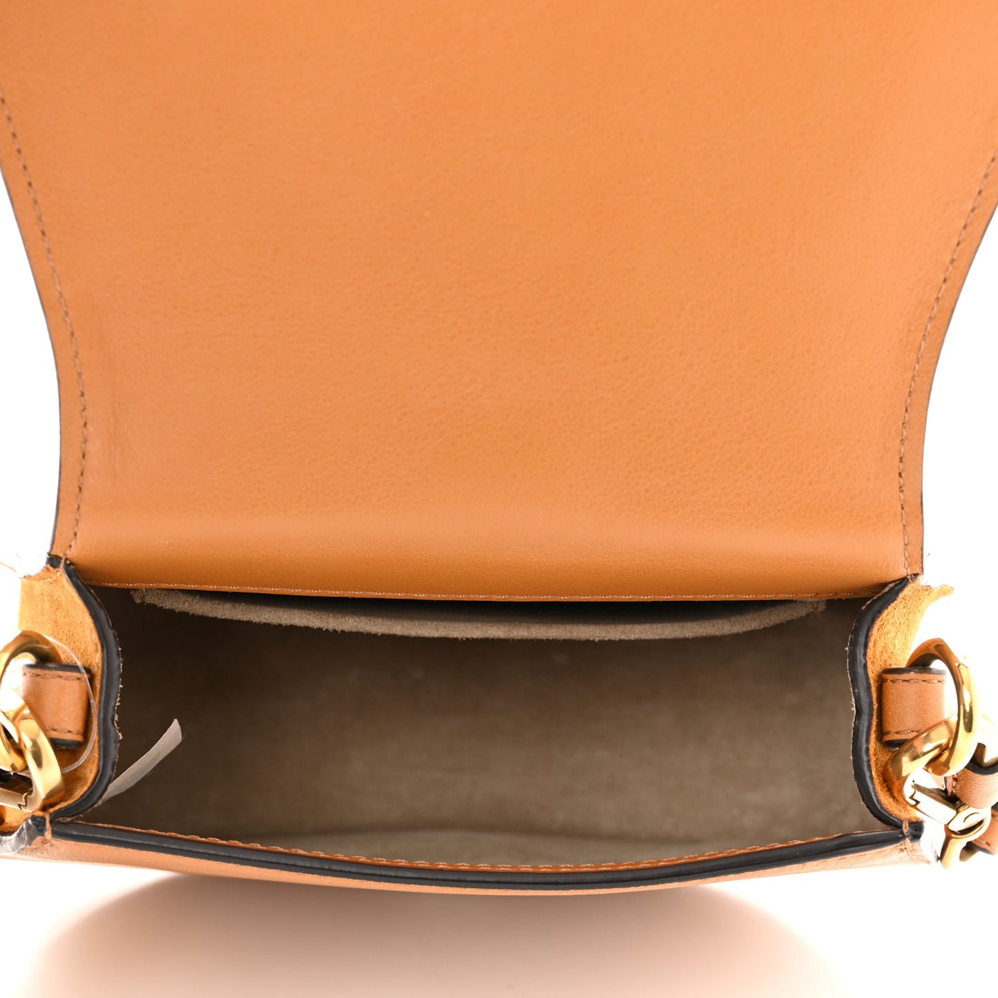 Calfskin Suede Small Nile Bracelet Bag Autumnal Brown