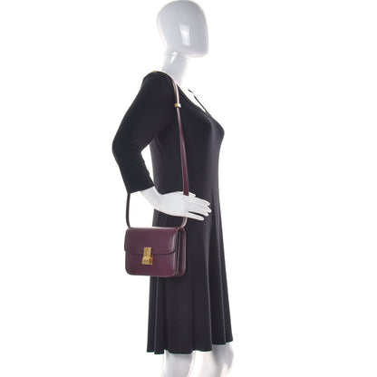 Celine Box Calfskin Teen Classic Box Flap Burgundy 3 of 10
