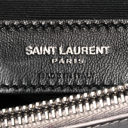 Saint Laurent Calfskin Y Quilted Monogram Medium Loulou Chain Satchel Light Gray 7 of 13