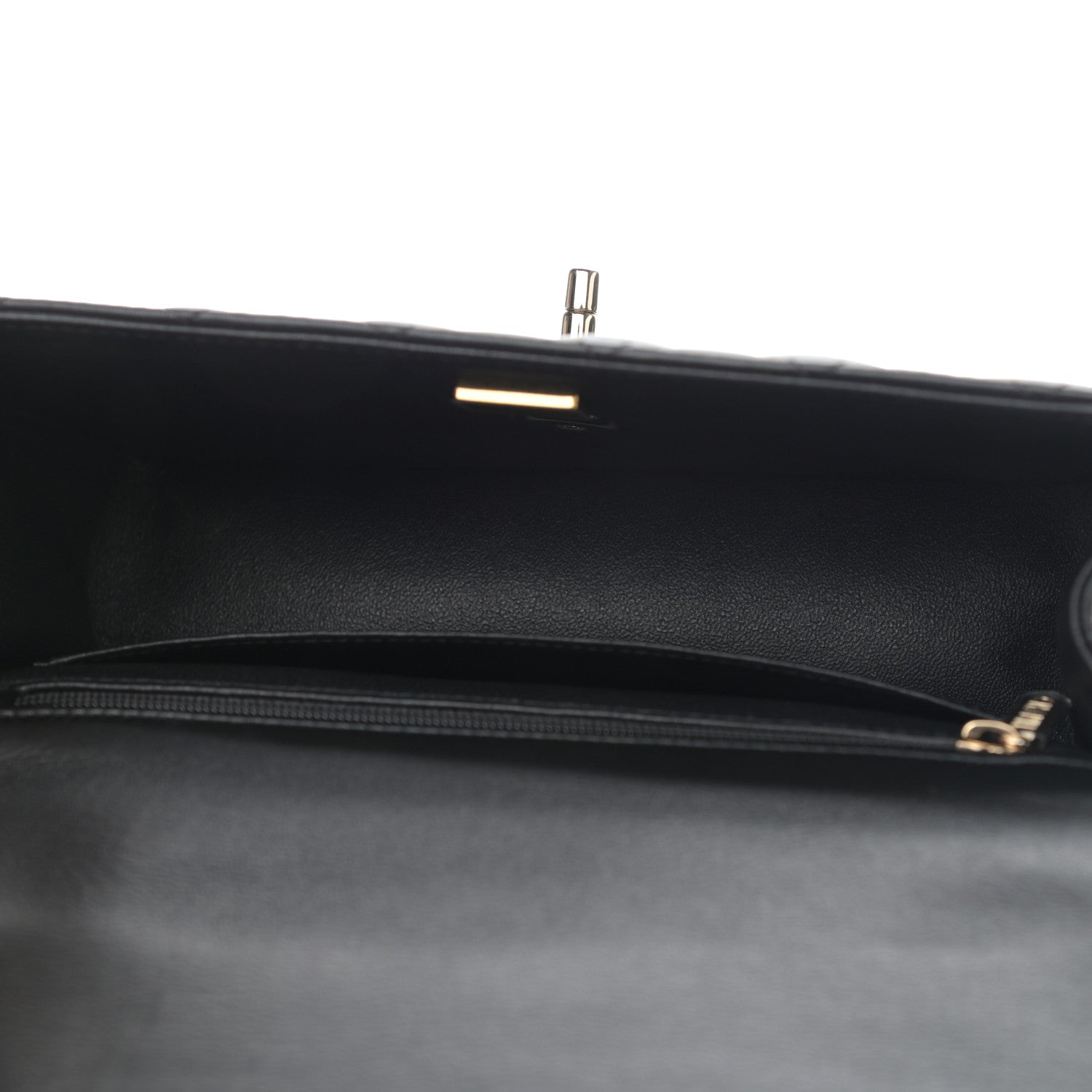 Chanel Lambskin Quilted Mini Top Handle Rectangular Flap Black 5 of 9