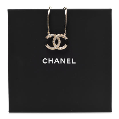 Chanel Crystal CC Chain Necklace Gold 6 of 6