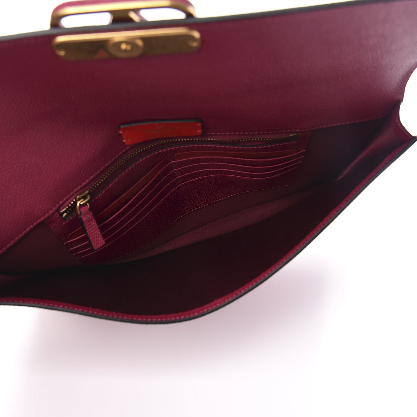 Grainy Calfskin VSling Pouch Raspberry