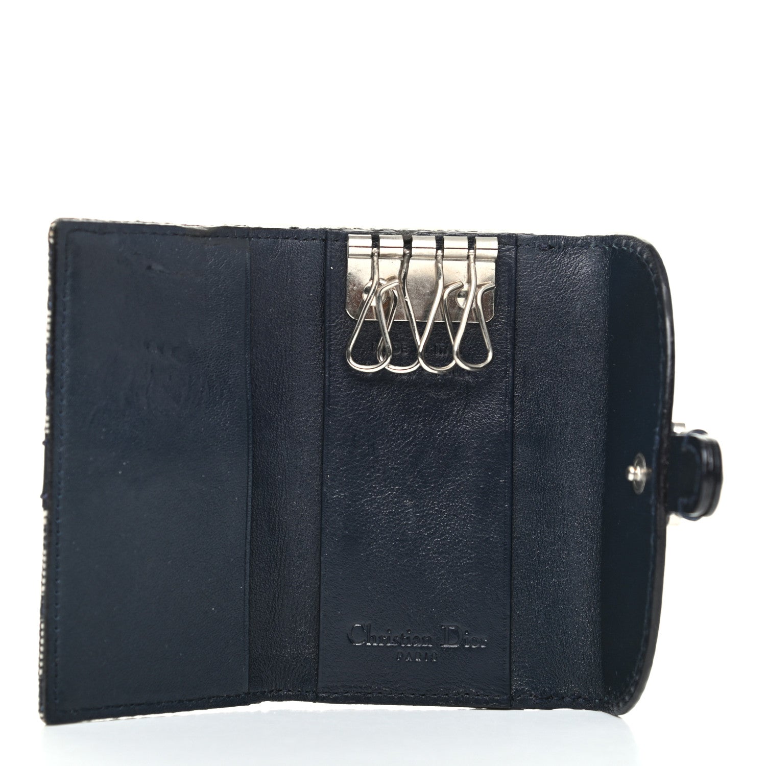 Christian Dior Monogram Key Holder Navy Blue 5 of 7