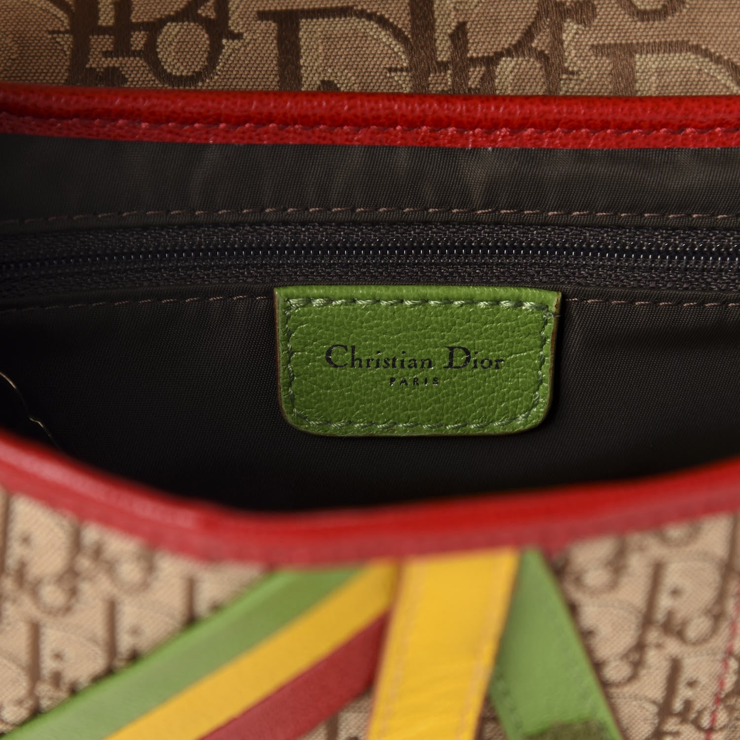 Christian Dior Monogram Rasta Saddle Bag Beige 8 of 10