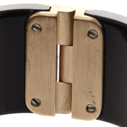 Chanel Resin Baguette Crystal CC Cuff Black 7 of 9