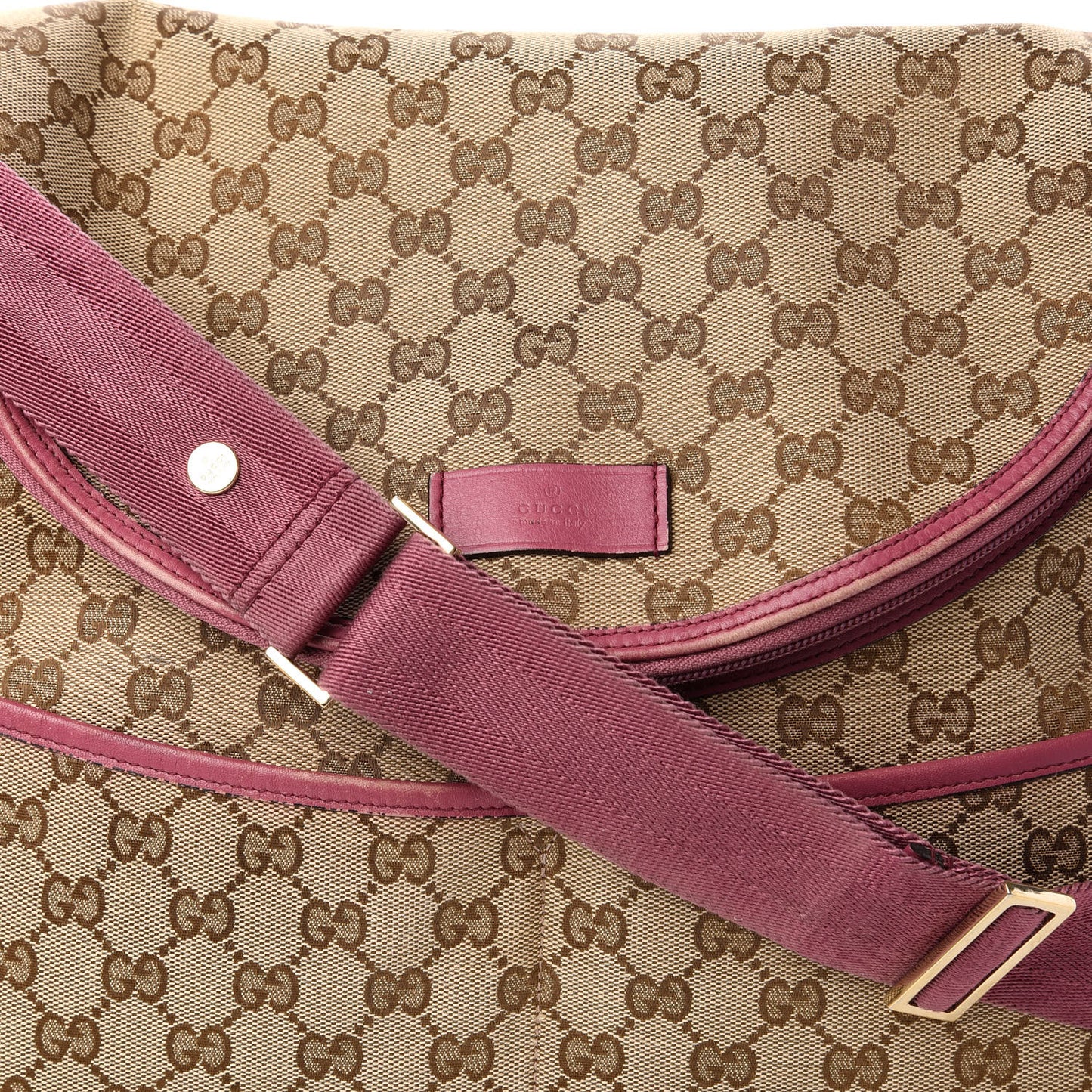 Monogram Margaux Calfskin Large Diaper Bag Beige Ebony Peonia Flower