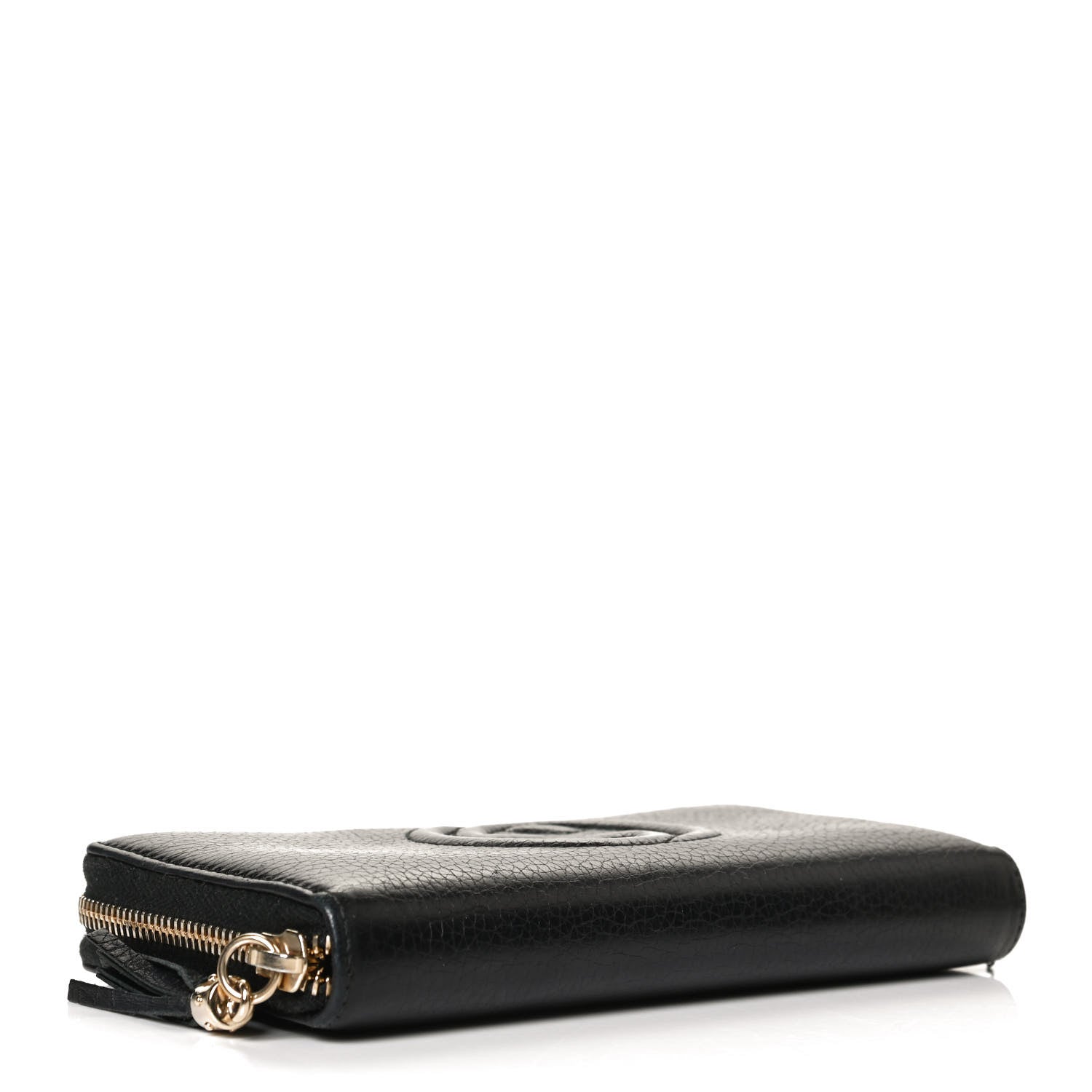 Gucci Pebbled Calfskin Soho Zip Around Wallet Black 4 of 12