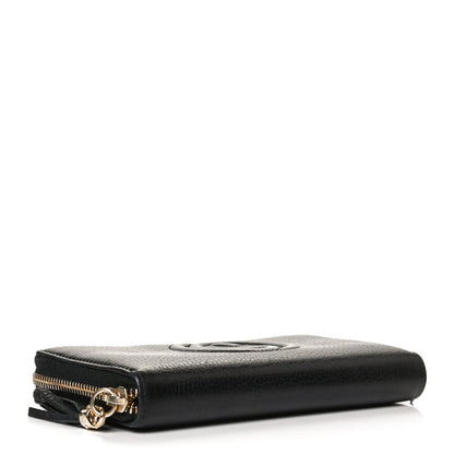 Gucci Pebbled Calfskin Soho Zip Around Wallet Black 4 of 12