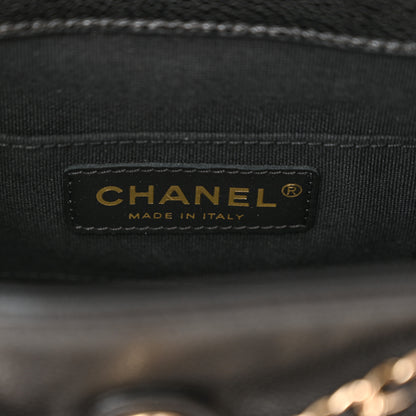 Chanel Shiny Caviar Quilted Small Duma Pockets Drawstring Backpack Black 6 of 11