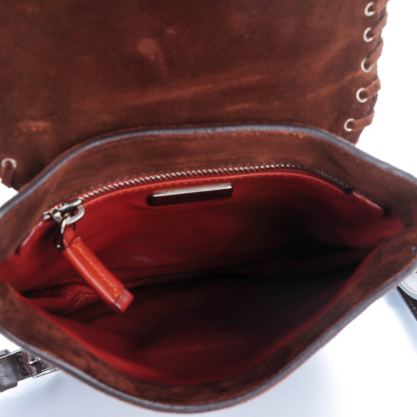 Suede Scamosciato Tassel Crossbody Brown