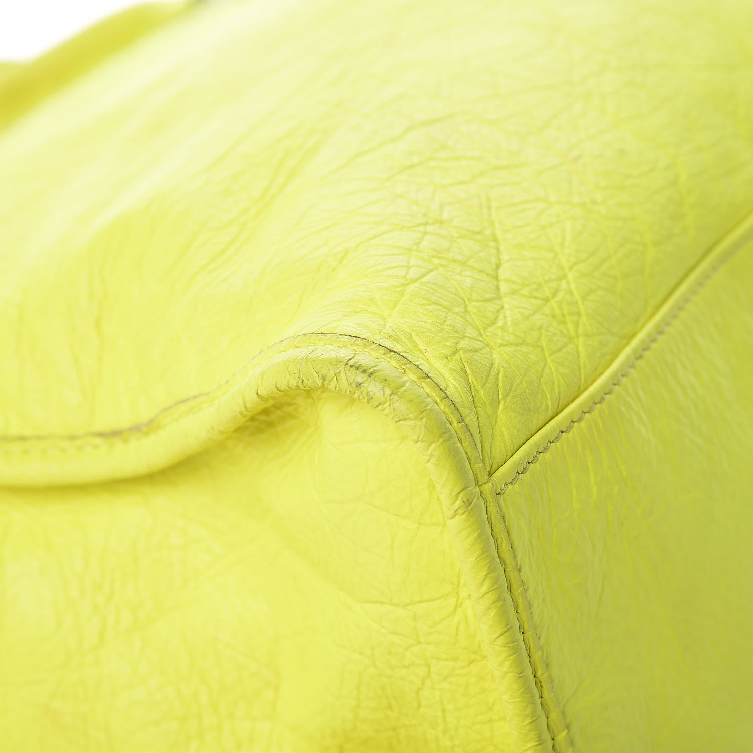 Balenciaga Agneau Classic Silver Hardware City Jaune Fluo 12 of 18