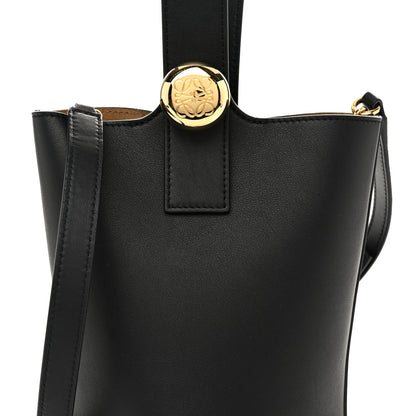 Loewe Soft Grained Calfskin Mini Pebble Bucket Bag Black 7 of 9