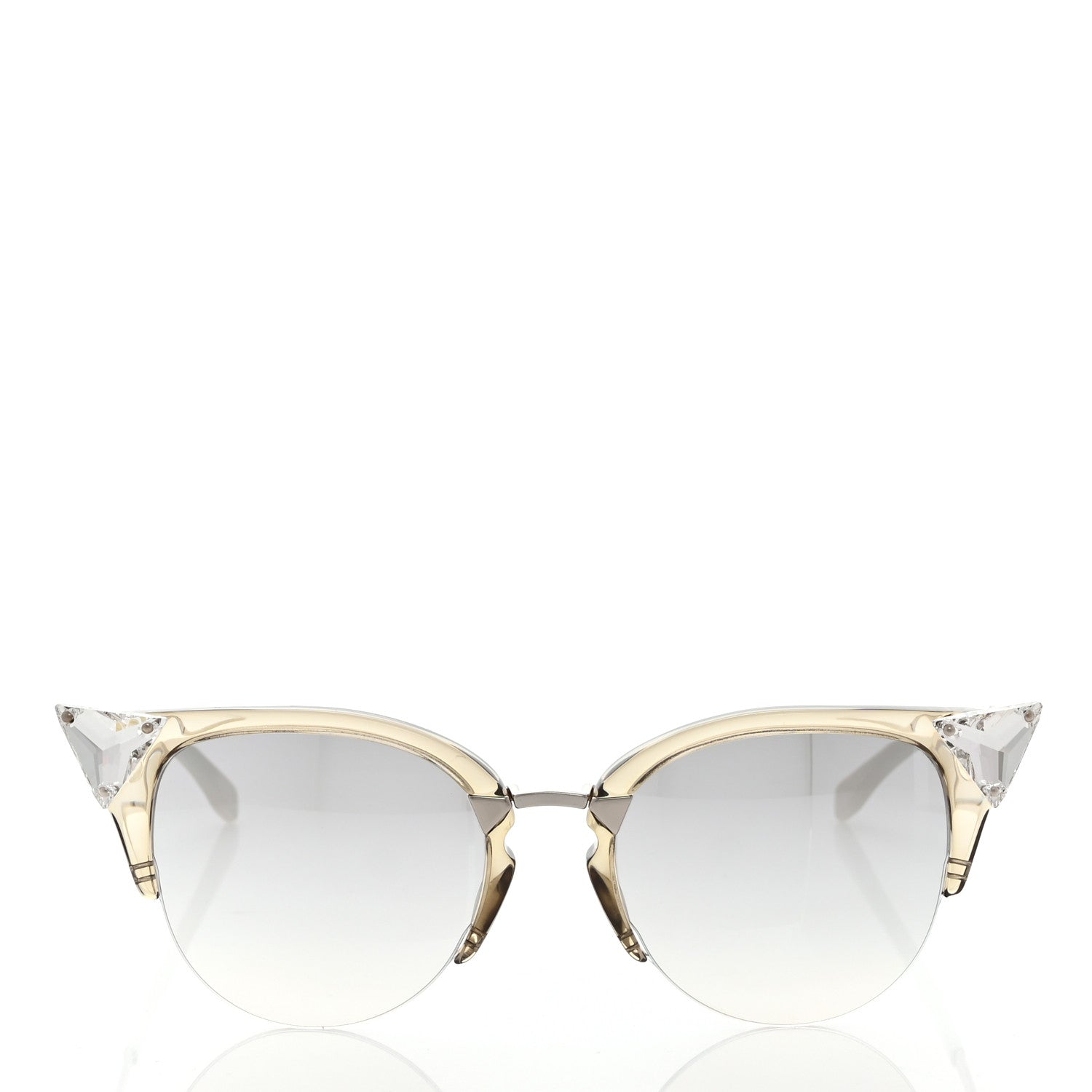 Fendi Iridia Cat Eye Sunglasses FF 0041/S Silver 2 of 7