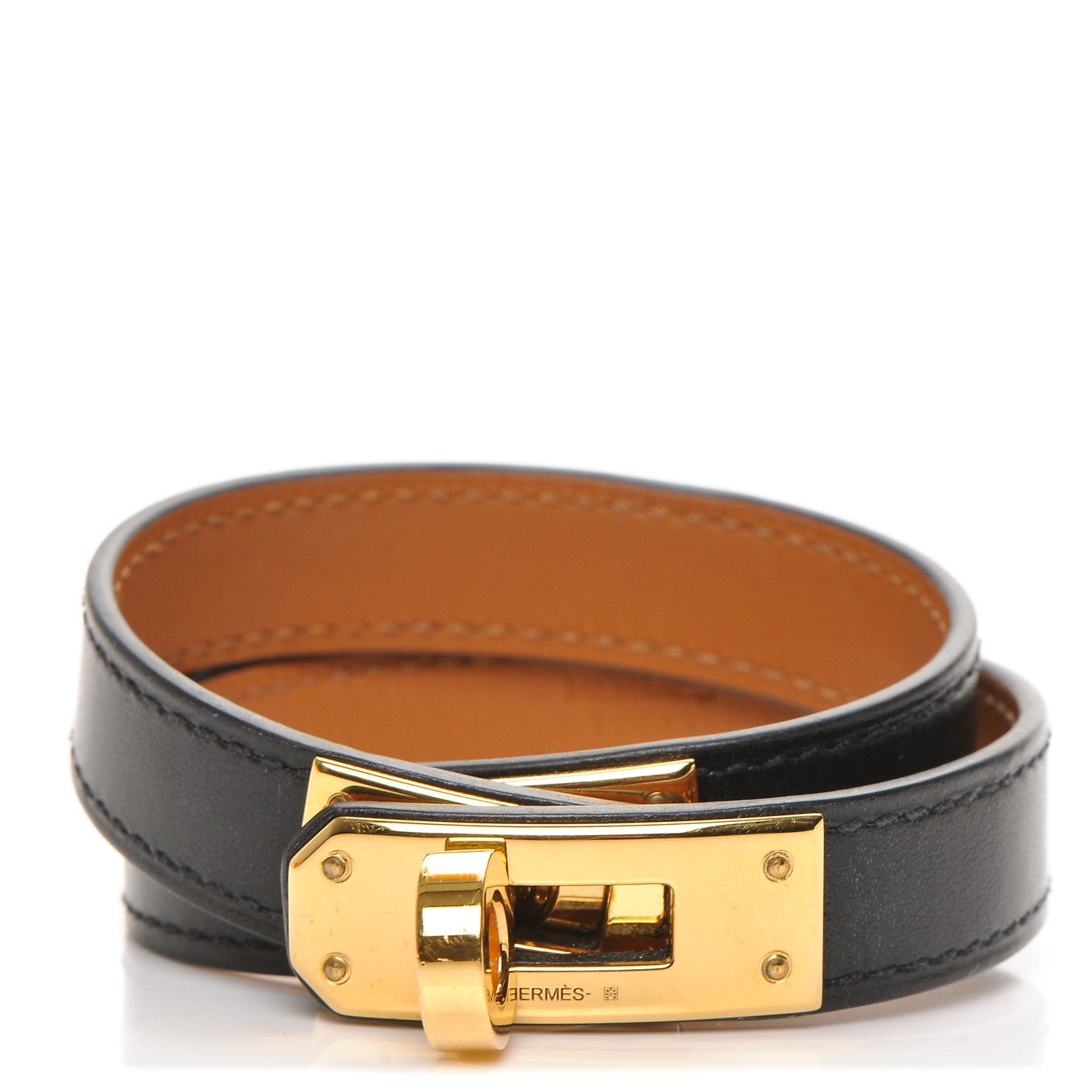 Hermes Box Kelly Double Tour Bracelet S Black 1 of 5