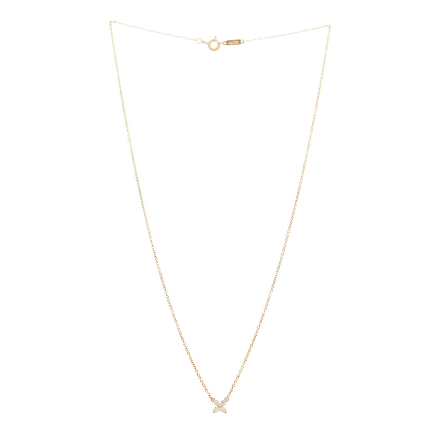 18K Rose Gold Diamond Mini Victoria Necklace