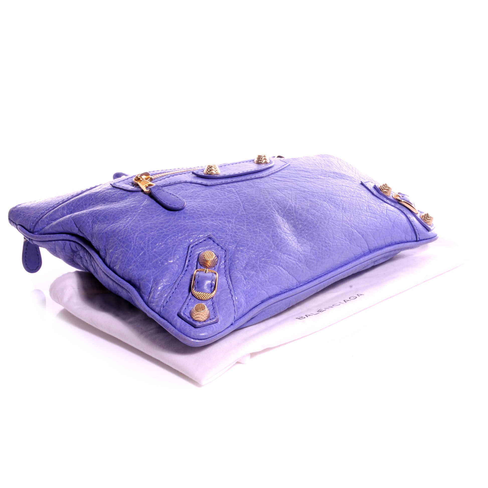 Balenciaga Agneau Giant 12 Rose Gold Hardware Handle Clutch Mauve 4 of 9
