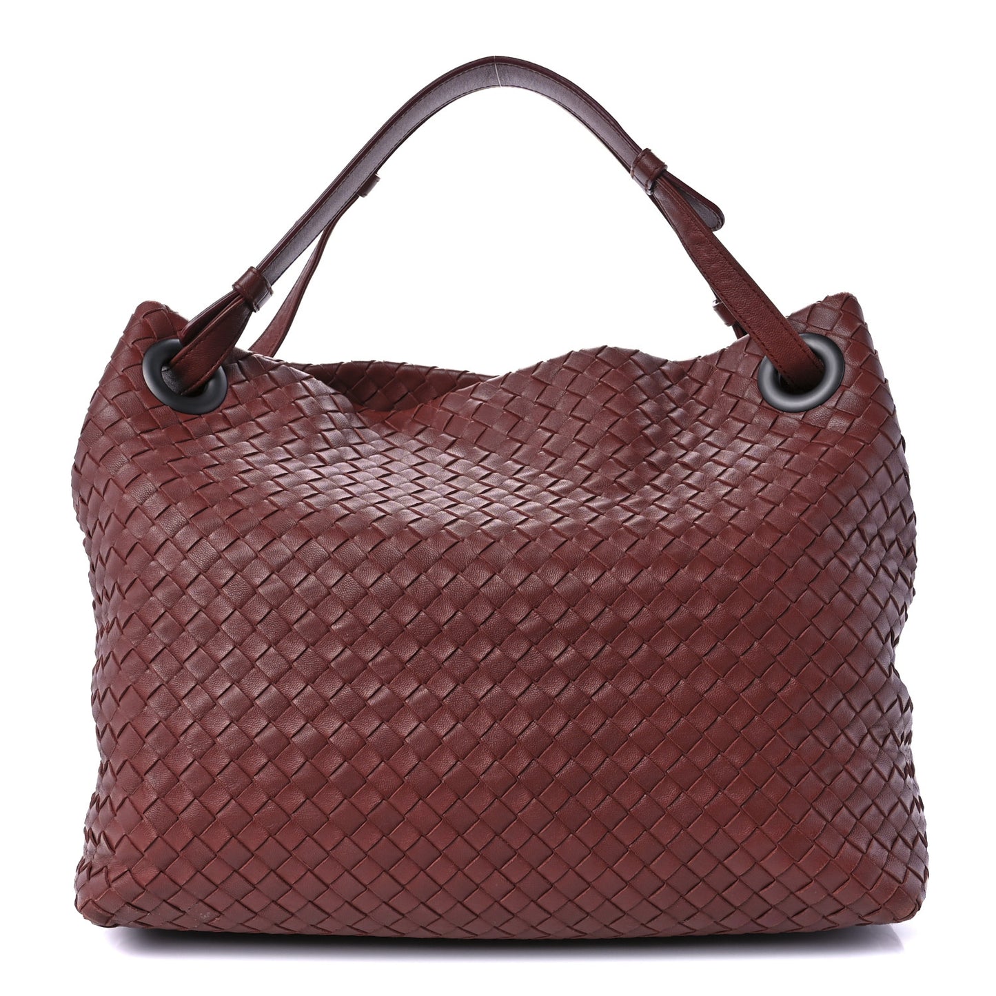 Nappa Intrecciato Medium Garda Bag Rust