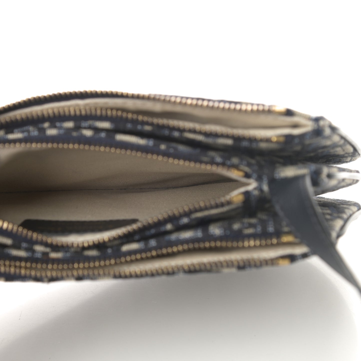 Oblique Saddle Pouch With Strap Navy Blue