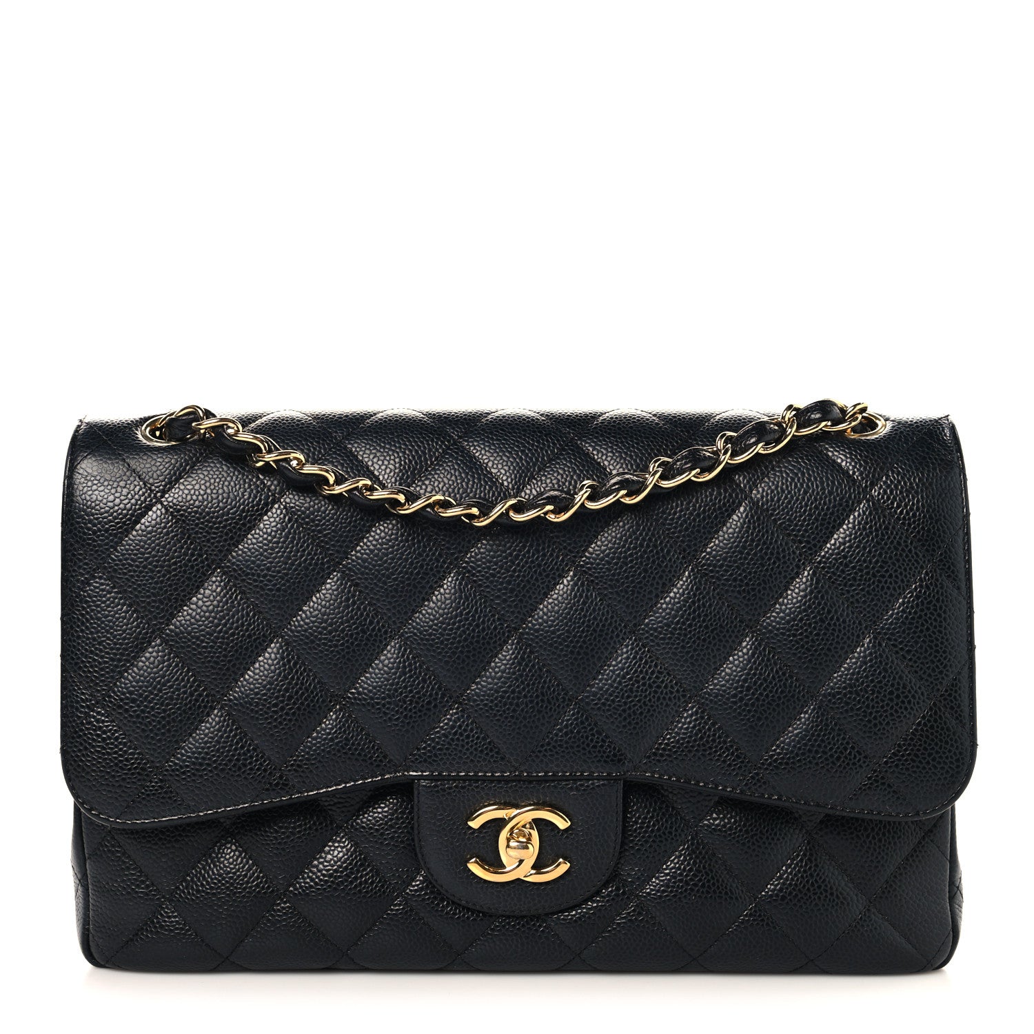 Chanel Caviar Quilted Jumbo Double Flap Black 1 of 10