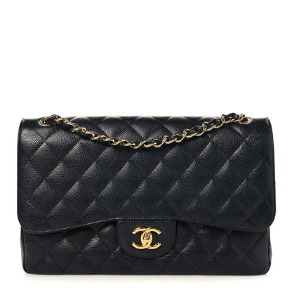 Chanel Caviar Quilted Jumbo Double Flap Black 1 of 10