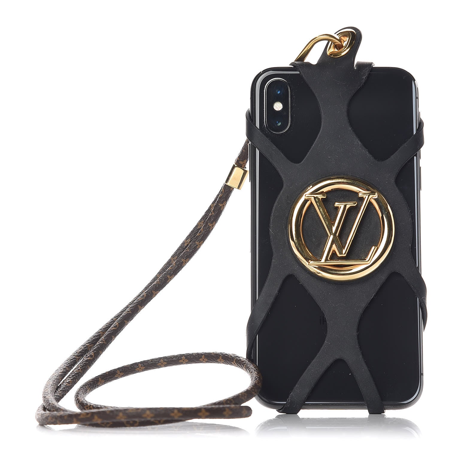 Louis Vuitton Monogram Silicone Louise Phone Holder Black 1 of 5
