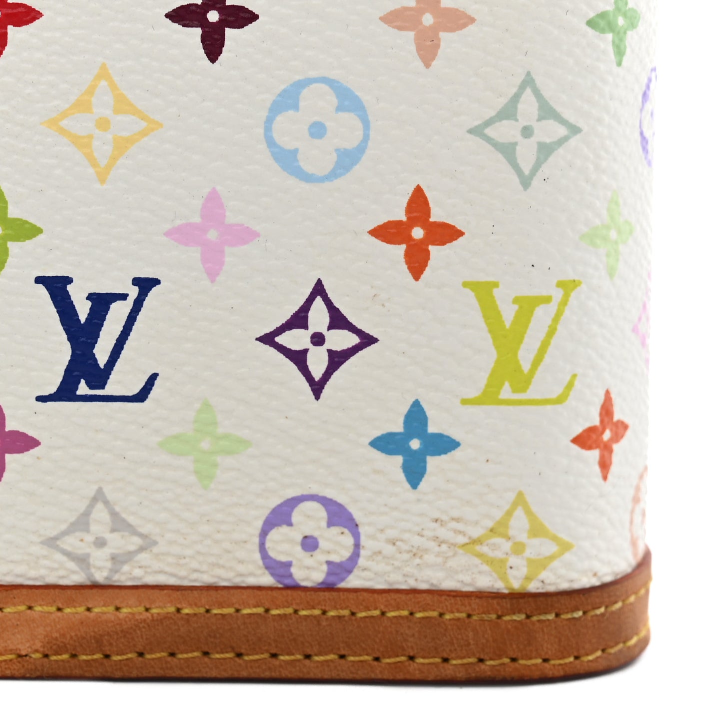 Monogram Multicolor Large Ring Agenda Cover White