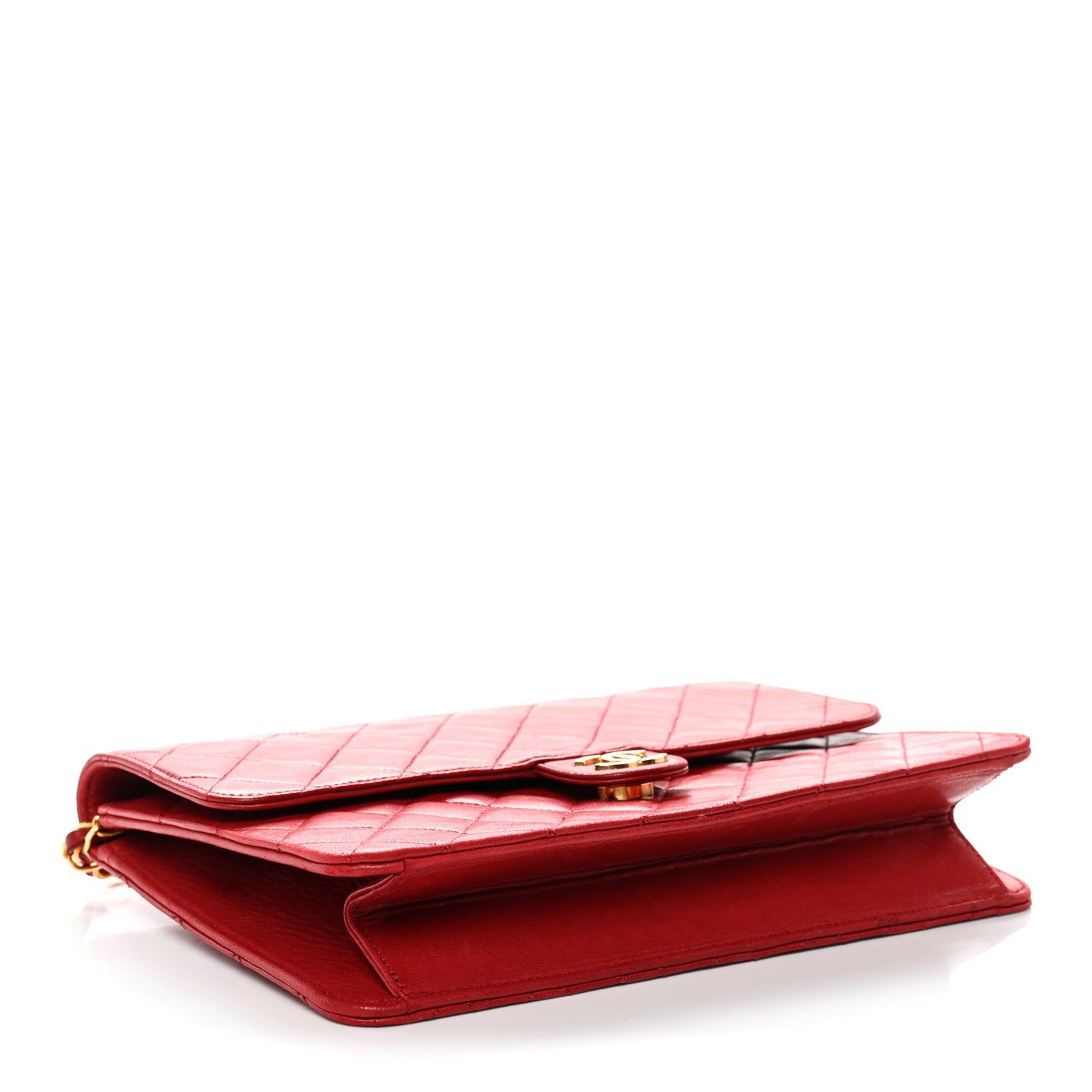 Chanel Lambskin Quilted Medium Single Flap Red 4 of 11