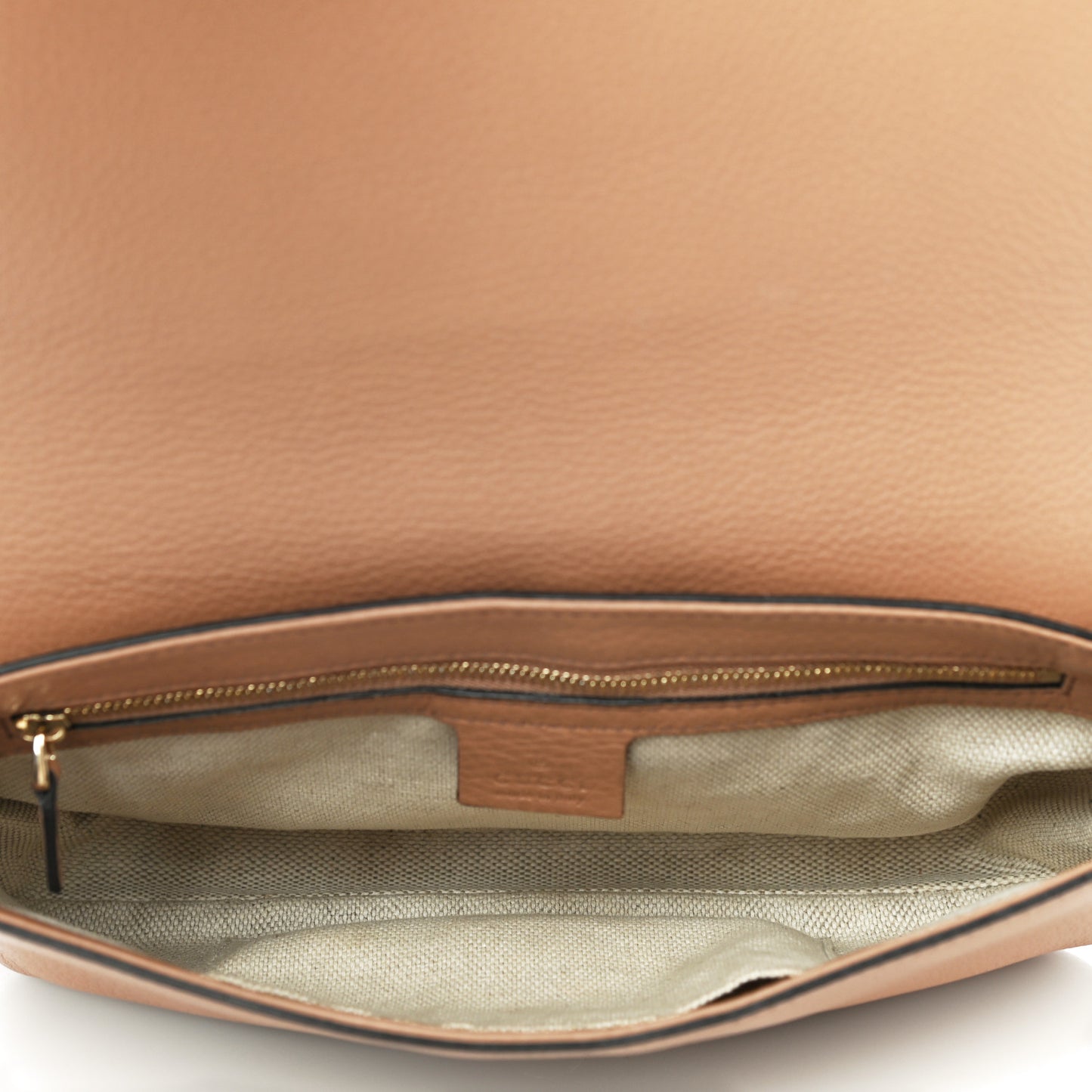 Pebbled Calfskin Medium Soho Flap Crossbody Camelia