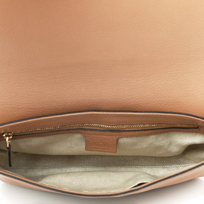 Gucci Pebbled Calfskin Medium Soho Flap Crossbody Camelia 5 of 12