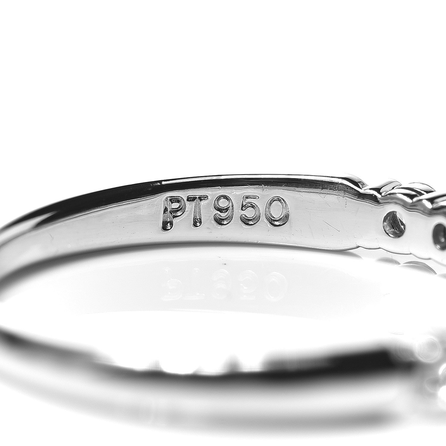 Tiffany Platinum Diamond 2.2mm Embrace Half Circle Band Ring 50 5.5 6 of 6