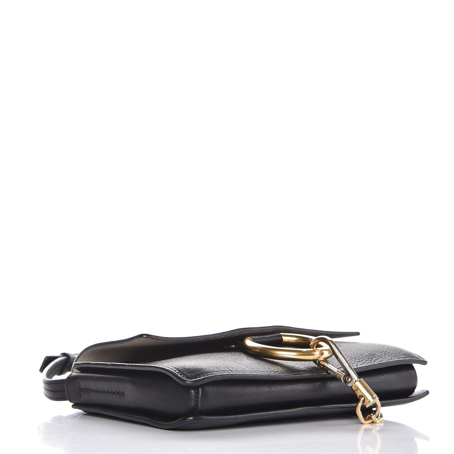 Goatskin Small Faye Shoulder Bag Black