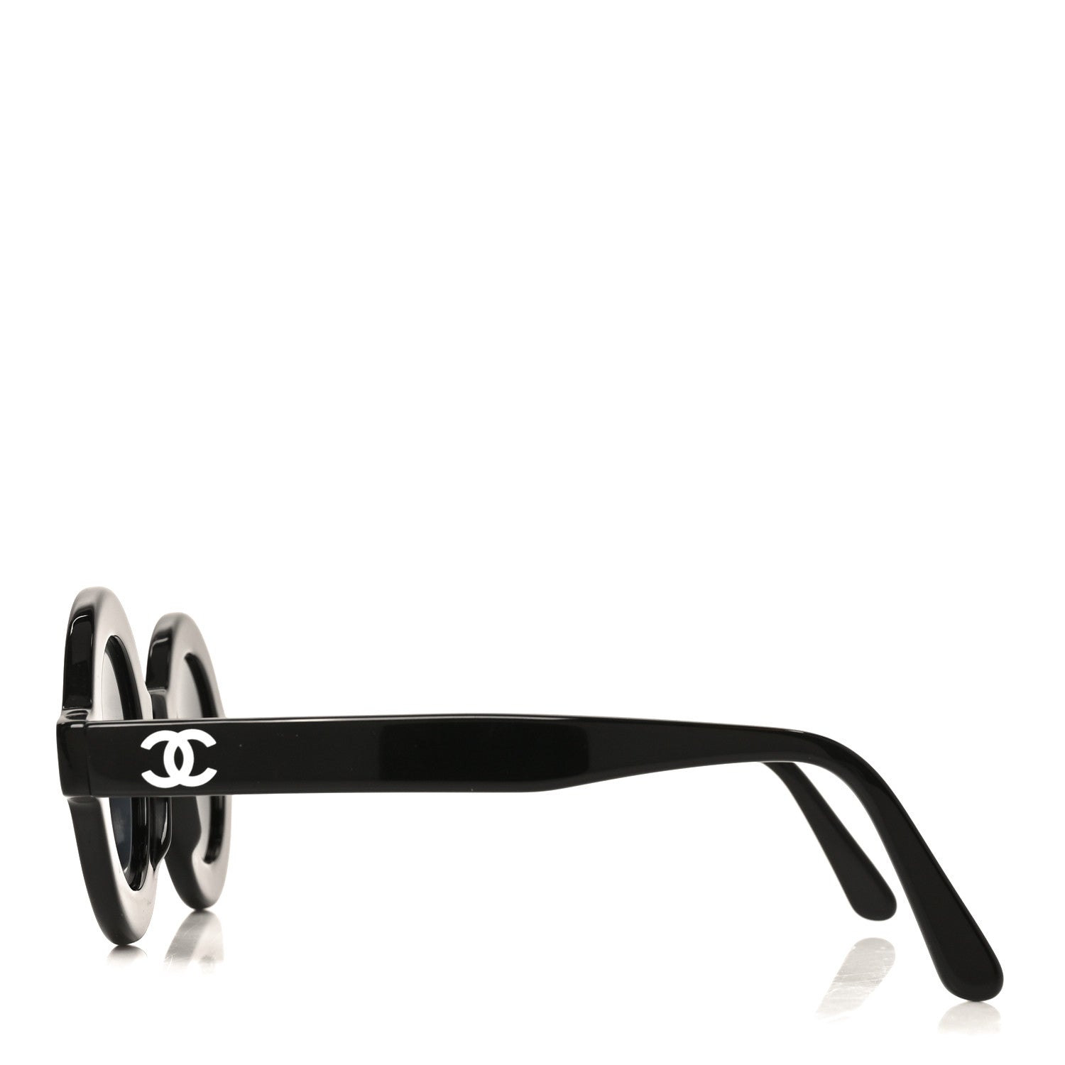 Chanel Round 01945 94305 Sunglasses Black White 3 of 7