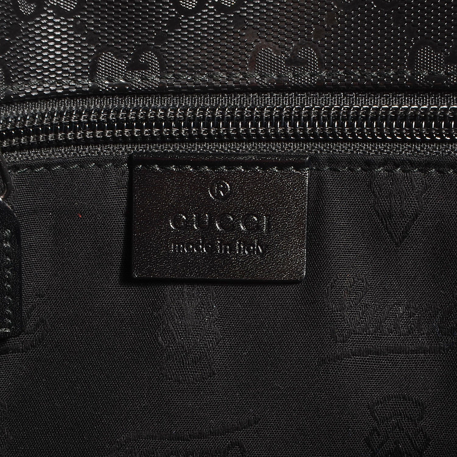 Gucci Imprime Monogram Medium Double Buckle Flap Messenger Bag Black 6 of 9