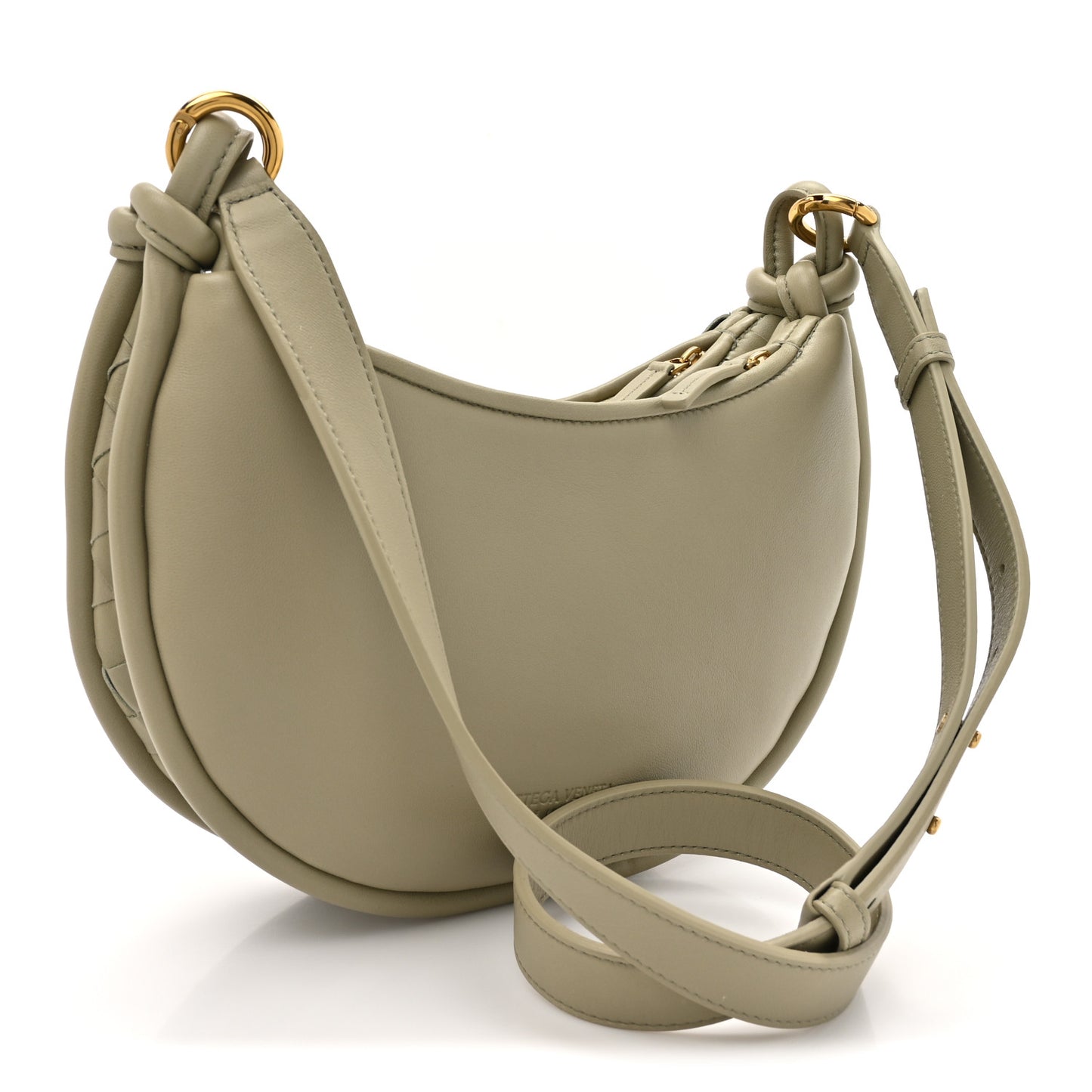 Nappa Intrecciato Small Gemelli Multipocket Bag Travertine Muse