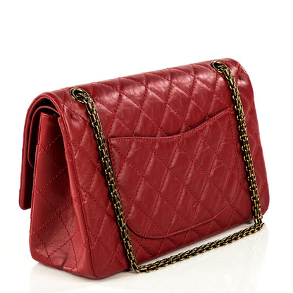 Chanel Aged Calfskin Quilted 2.55 Reissue 226 Flap Red 3 of 7