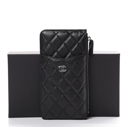 Chanel Caviar Quilted Classic Flat Wallet Pouch Black 7 of 7