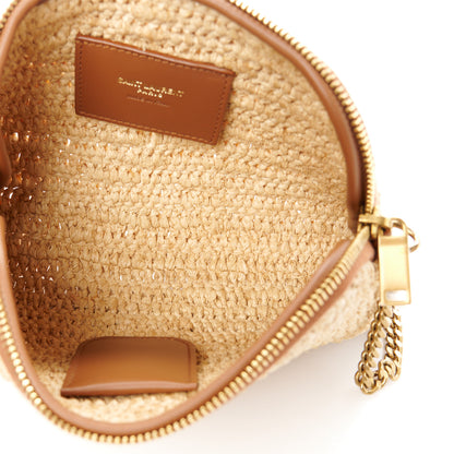Saint Laurent Raffia Calfskin Gaby Crossbody Bag Natural Brick 5 of 10