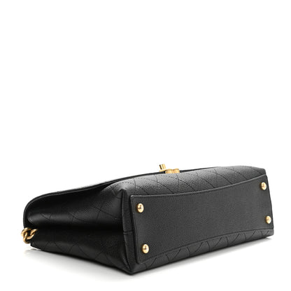 Chanel Grained Calfskin Stitched Flap Black 4 of 8