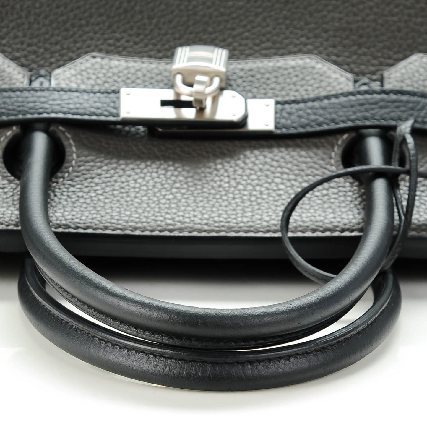 Taurillon Clemence Horseshoe Birkin 40 Black Graphite
