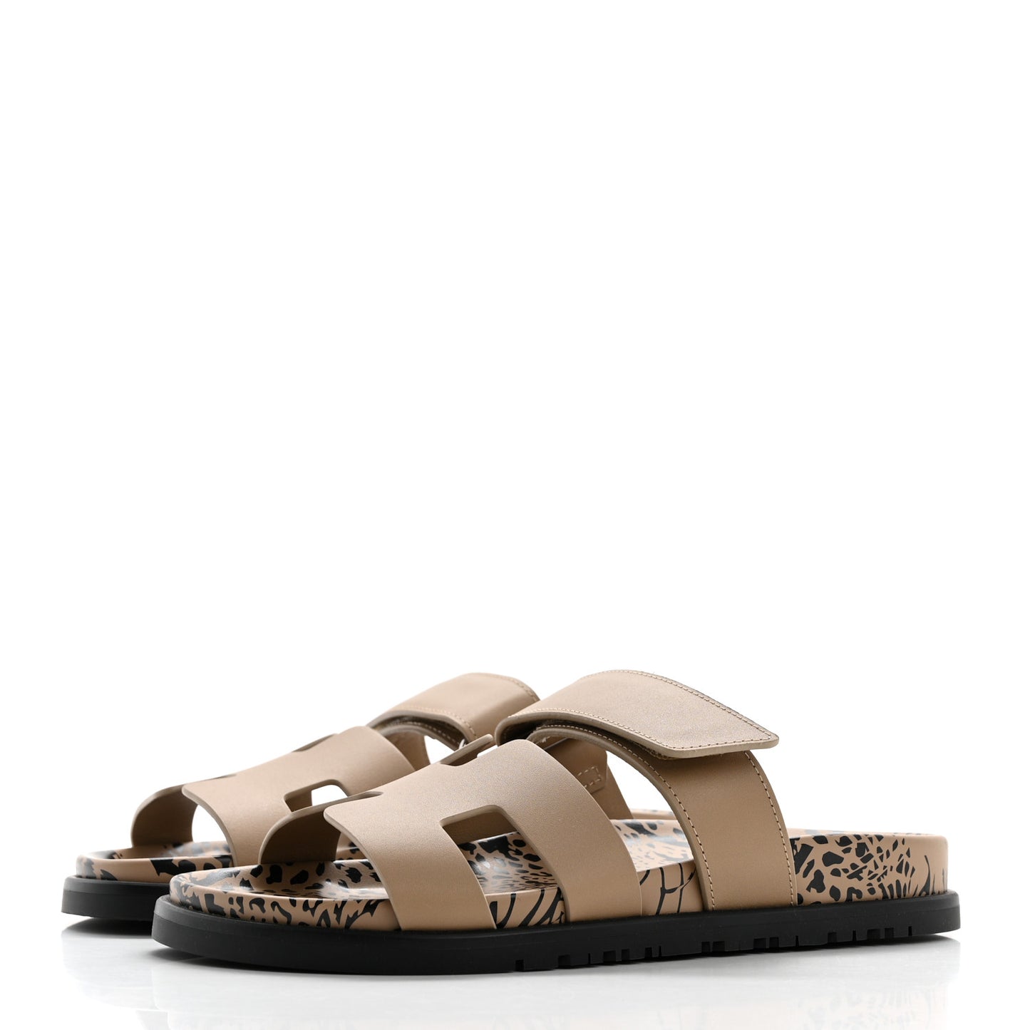 Calfskin Womens Chypre Sandals 36 Beige Argile