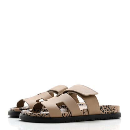 Hermes Calfskin Womens Chypre Sandals 36 Beige Argile 3 of 9